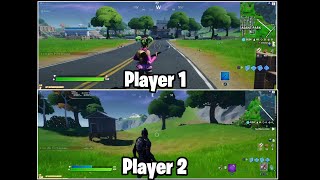 How to FORTNITE SPLIT SCREEN (Tutorial+Gameplay) -