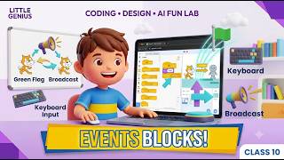 Scratch Events Blocks Tutorial | Start Your Projects with Events | Little Genius Course | Class 10