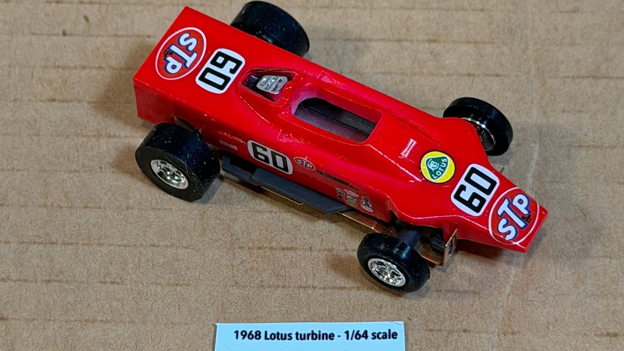 1968 STP Lotus 56 Turbine Indy 500 Car retro HO Slot Car AJ Foyt