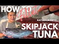 【How to fillet Skipjack Tuna】Ginza’s Sushi Chef turns whole Bonito into sashimi block 【丸ごと‼かつおの捌き方】