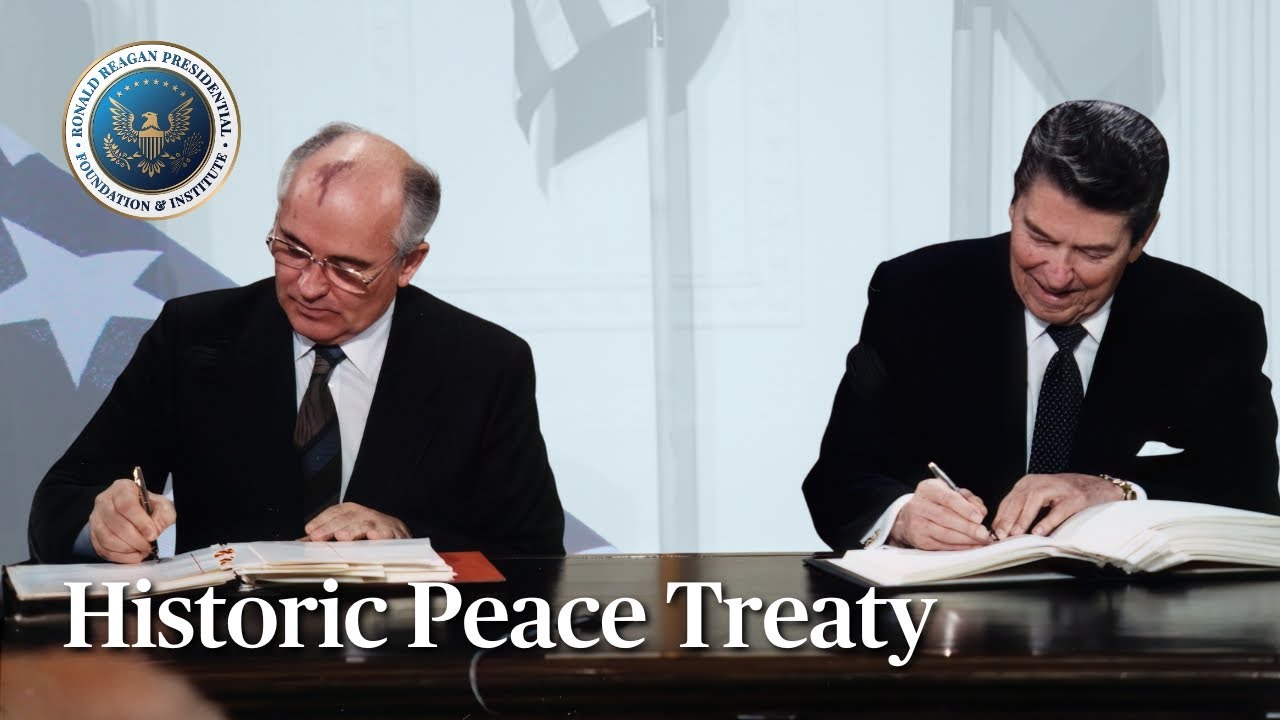 President Reagan and General Secretary Gorbachev Sign the INF Treaty ...