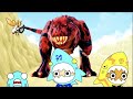 【恐竜アニメ】サメニンが恐竜ワールドへ！スズメバチのせいでティラノサウルスやスピノサウルスが３DCGになったぞ！