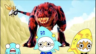 【恐竜アニメ】サメニンが恐竜ワールドへ！スズメバチのせいでティラノサウルスやスピノサウルスが３DCGになったぞ！