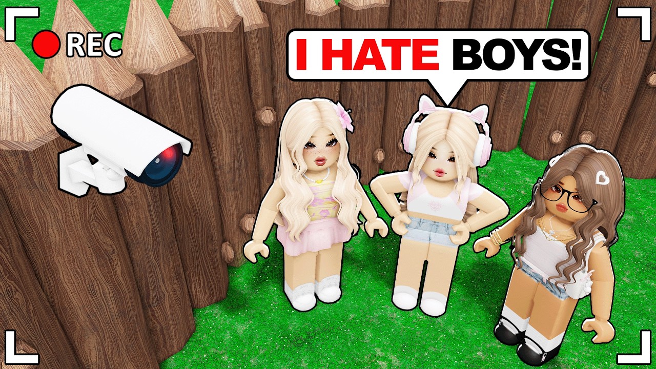 I Used HIDDEN CAMERAS to Spy on GIRLS ONLY BASE in 99 Nights in the Forest!