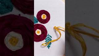 Woven Wheel Rose Spider Web Stitch Hand Embroidery