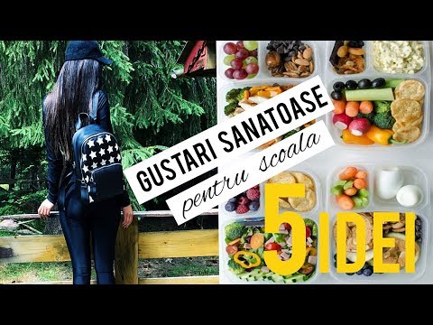GUSTARI SANATOASE PENTRU SCOALA / 5 IDEI USOARE + RAPIDE / 5 DIY EASY SCHOOL LUNCH IDEAS [HD]