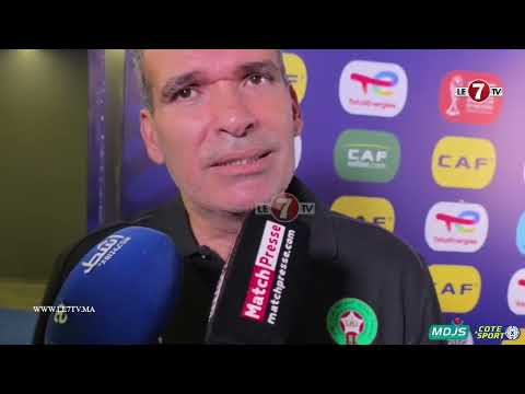 Hicham Dguig, Head Coach of the Moroccan Futsal National Team, after the Atlas Lions' victory ove...