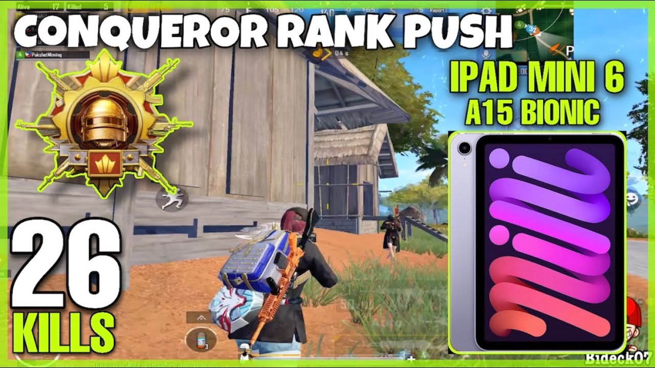 CONQUEROR RANK PUSH | IPAD MINI 6 PUBG MOBILE | IPAD MINI 6 BGMI - YouTube