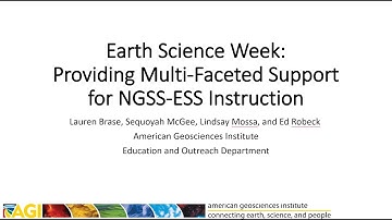 Earth Science Week: Providing Multi-Faceted Support for NGSS-ESS Instruction