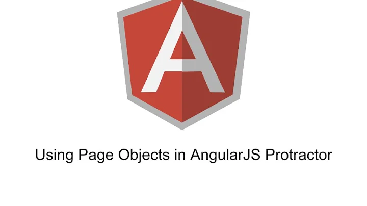 Using Page Objects in AngularJS Protractor