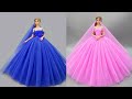 Elsa Doll Hair Transformation, 💞 🎁 DIY Miniature Ideas for Barbie ~ Wig, Dress, Faceup, and More