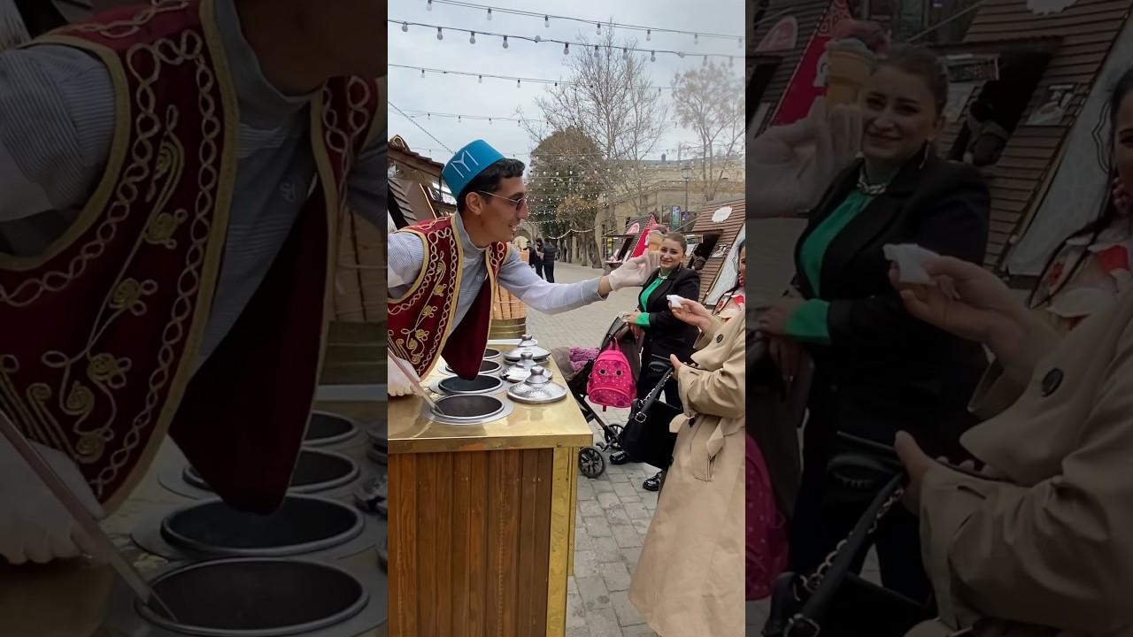 Турецкое мороженое Мараш🍦🍧 Баку Baku Azerbaijan 4k