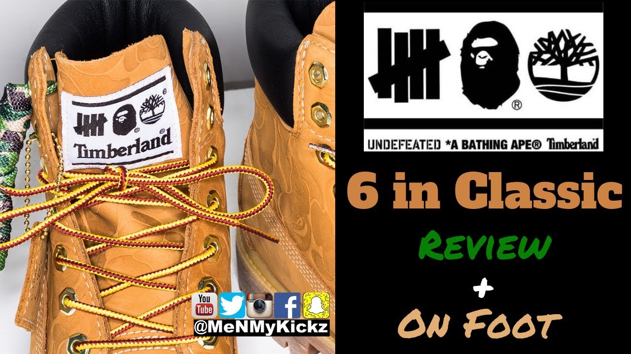 Undefeated x A Bathing Ape x Timberland Wheat 6 Inch Boot Review + On