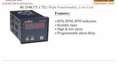 RATE INDICATOR TEMPERATURE POWER RC 2108 SELEC