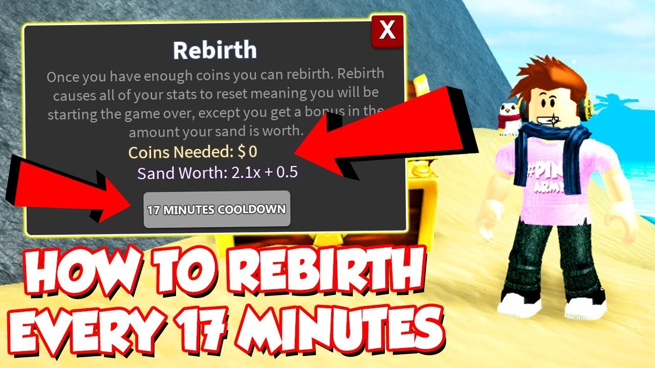 How To Rebirth Every 17 Minutes Alone In Roblox Treasure Hunt