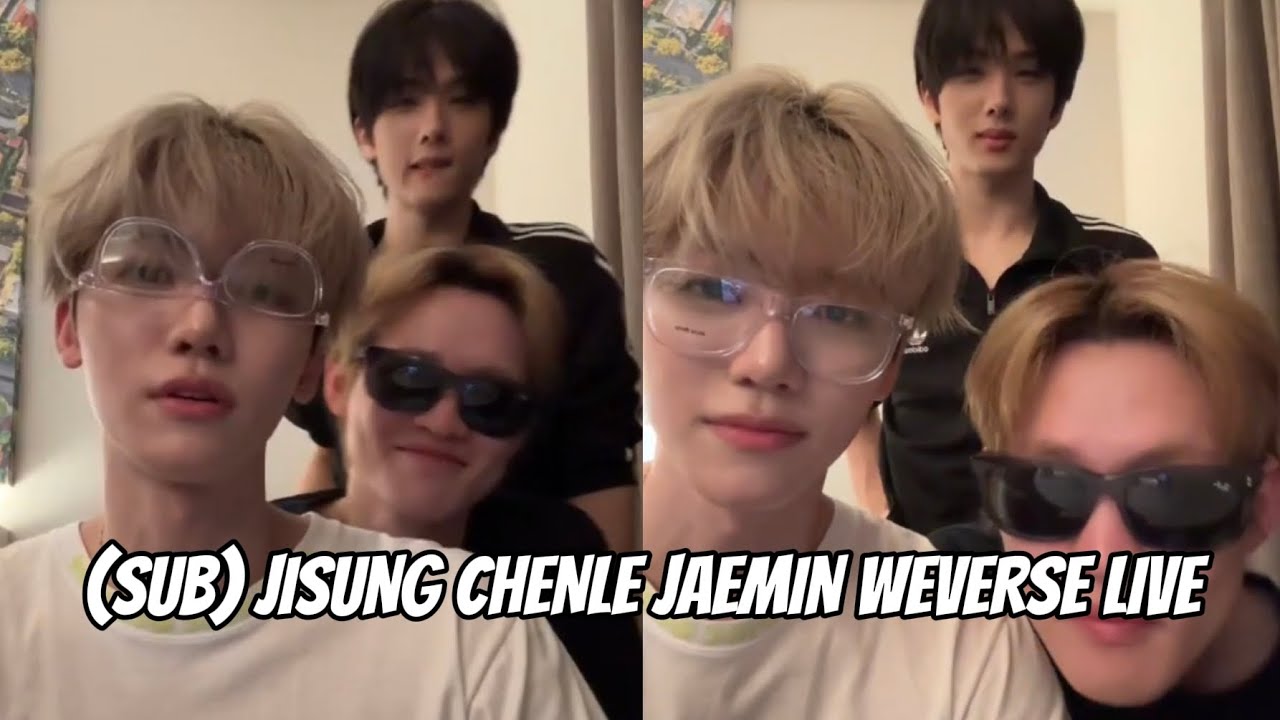 (SUB) Jisung Weverse Live With Chenle And Jaemin in LA After SMTOWN Concert