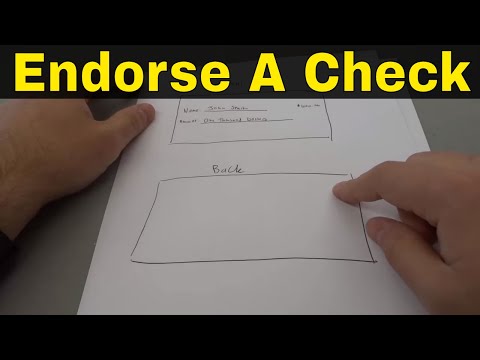 How To Endorse A Check To Someone Else