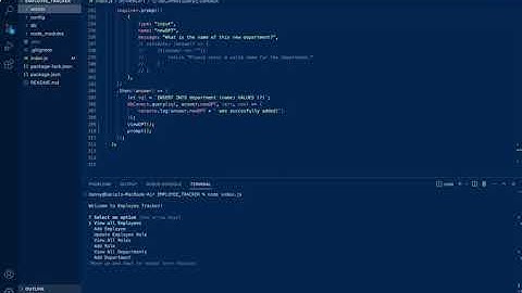 Module 12 Challenge, Employee Tracker