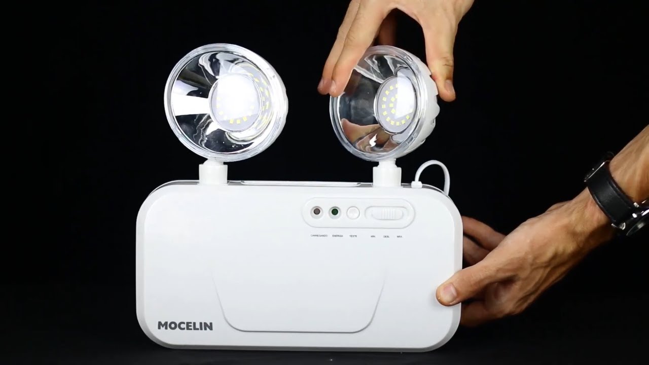 Luminária/Luz de emergência Mocelin bloco farolete de 1200, 2200 e 3000