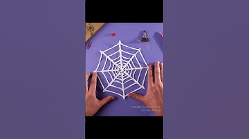 🕷️ DIY Halloween Simple Paper Spider Web 🕸️ Step‑by‑Step Tutorial