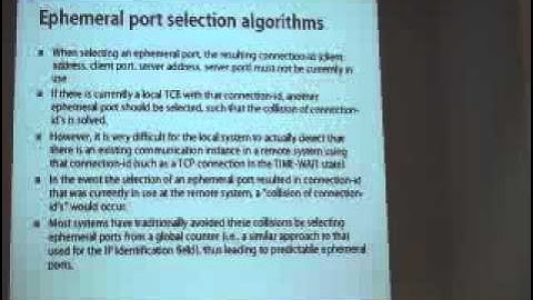 "Security Assessment of Common Implementation Strategies of the TCP and IP Protocols" (KCA 2009)