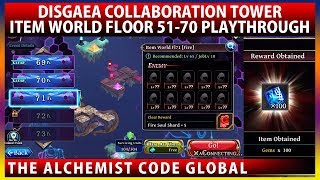 Disgaea Collaboration Tower - Item World Floor 51-70 Playthrough (The Alchemist Code)