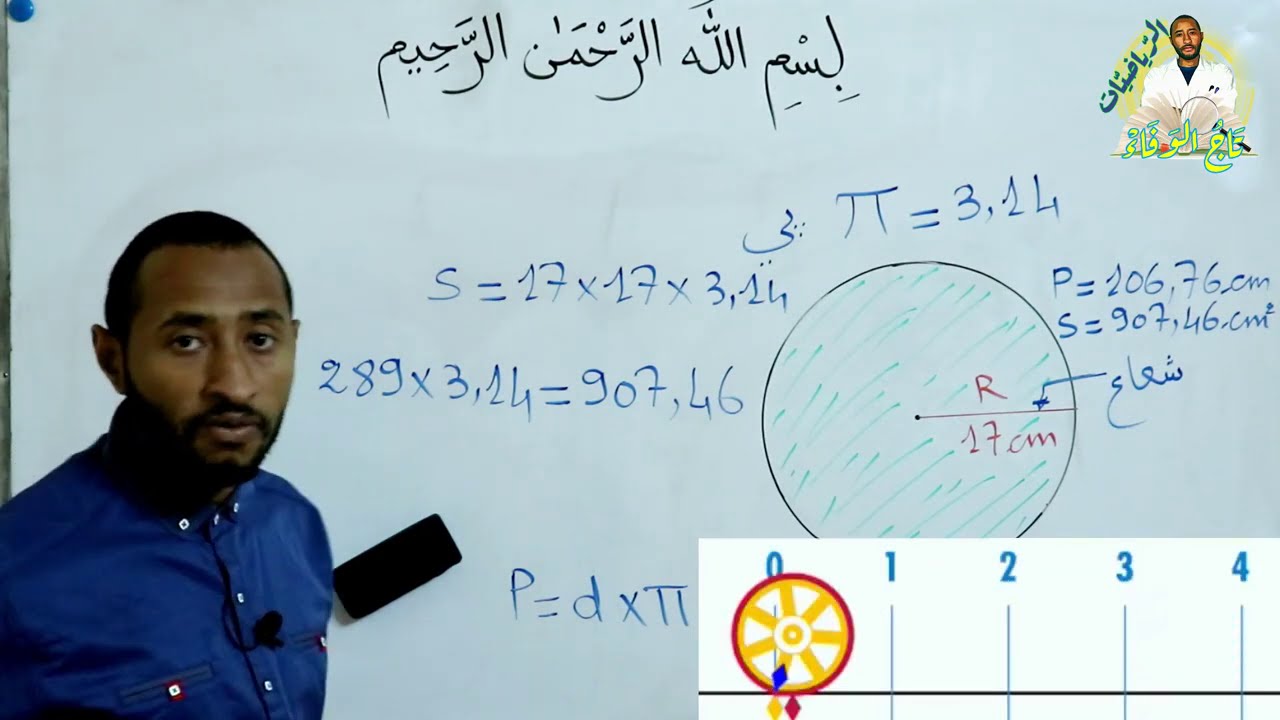 الدائرة وخصائصها 🤔 حساب المساحة والمحيط / السنة الأولى متوسط 🔵
