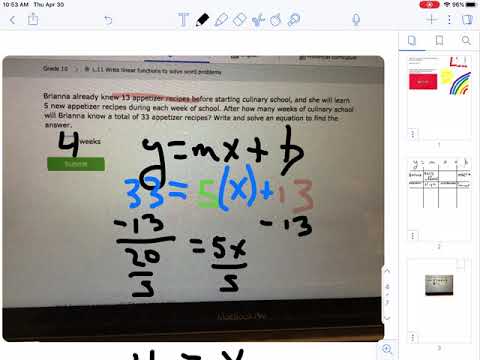 L11 - Write linear functions to solve word problems