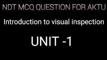 OBJECTIVE QUESTION OF NDT PART 1