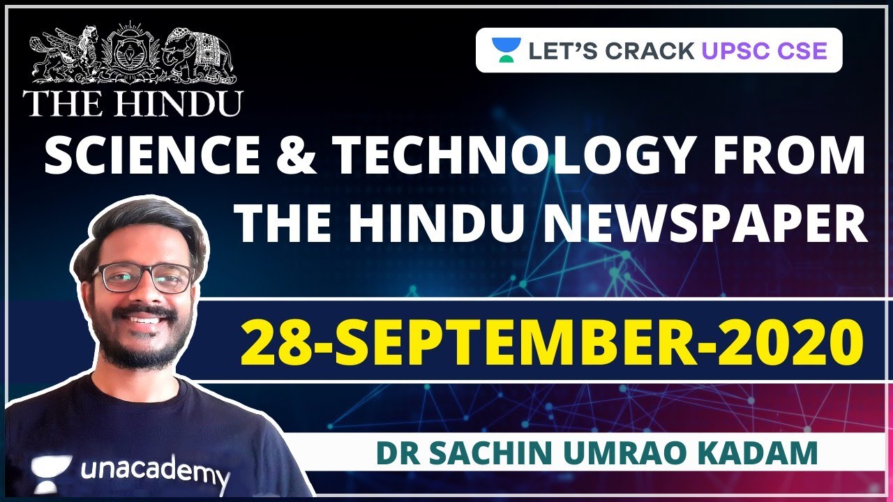 Science and Technology from The Hindu Newspaper 28September2020