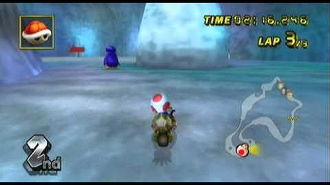 Mario Kart Wii Wi-Fi Race #4 [N64 Sherbet Land] - It