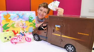 Nicole verkauft ihre Spielsachen - Spielzeugvideo für Kinder - Peppa Wutz, Schorsch und Chelsea