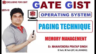 Paging Technique Paging Memory management In Operating System part1