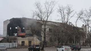 Снос котельной. Демонтаж. \ The demolition of the boiler house.