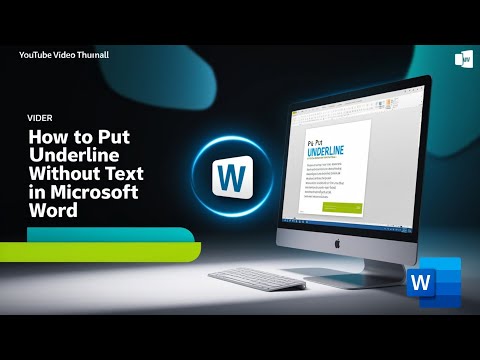 How to Put Underline Without Text in Microsoft Word