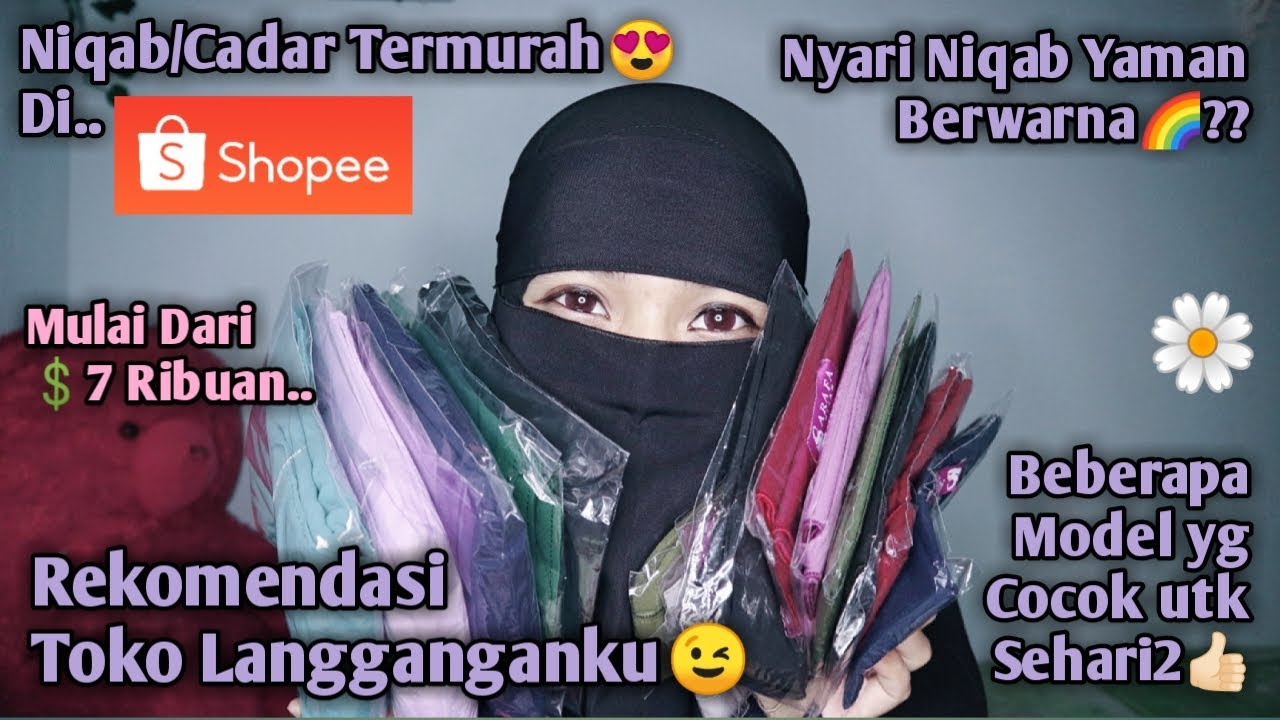 Unboxing NIQAB/CADAR TERMURAH Di SHOPEE. Cocok Dipakai Untuk Sehari-hari. Mulai Dari 7 Ribuan😍