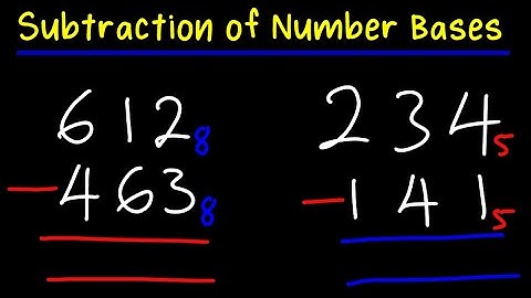 How to Subtract Non Decimal Numerals | Subtraction of Number Bases