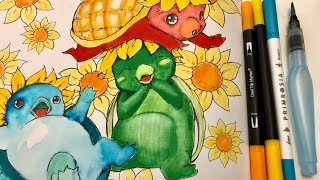 How I Color with Brush Tip Water-based Markers