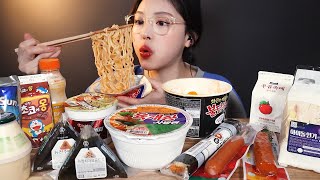 ENG SUB)I picked everything I want from the convenient store! mukbang ASMR Korean Real Sound Eating