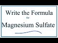 Ionic Compounds and Sulfate Ions