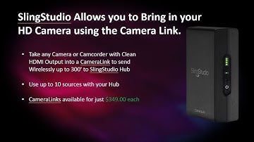 Bring in your HD Camera into SlingStudio with the CameraLink