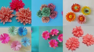 Beautiful flowers crafting ideas/6 flowers craft ideas 🌹❤️