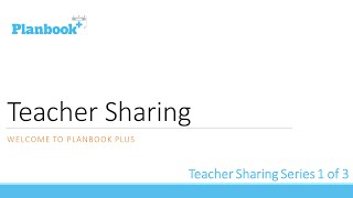 Teacher Sharing 1 of 3