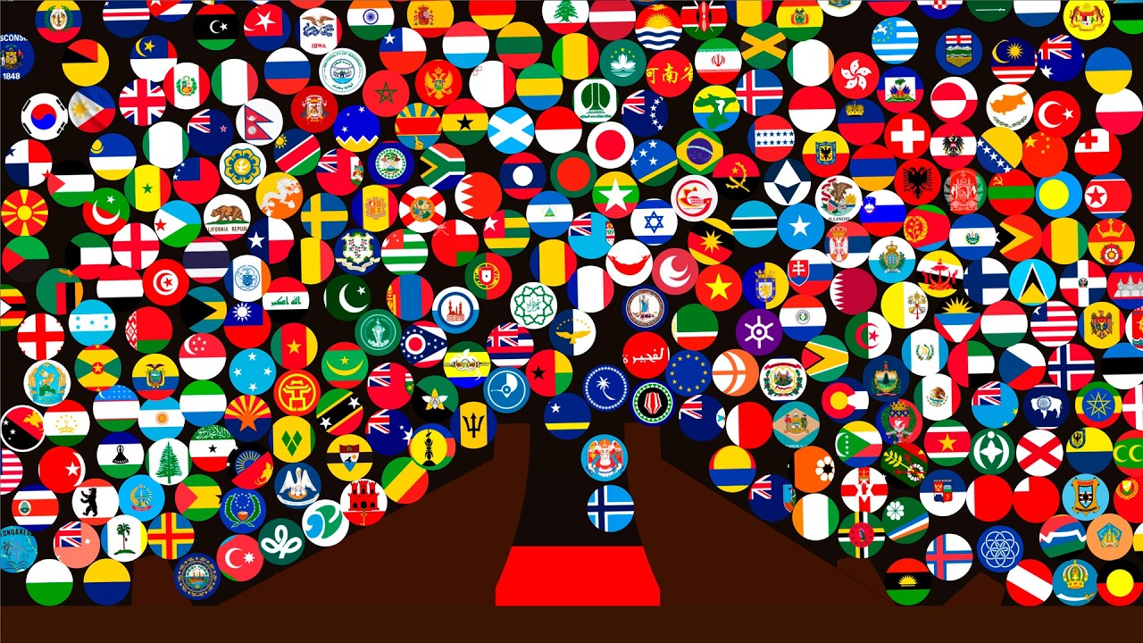 468 Countries Marble Race in Algodoo