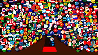 468 Countries Marble Race in Algodoo