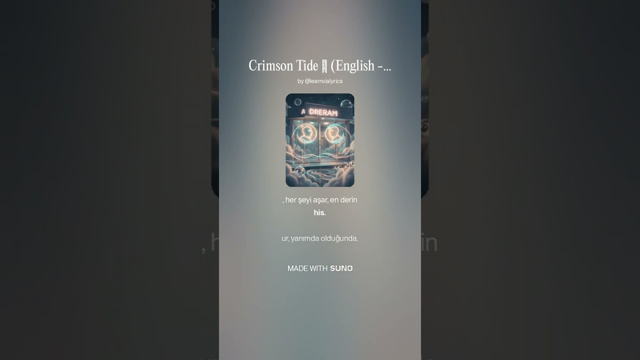 Crimson Tide 🎧 (English - Turkish) #shorts #trending #languagelearning