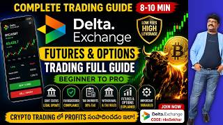 Crypto Futures & Options Trading Telugu | Delta Exchange Complete Guide🔥