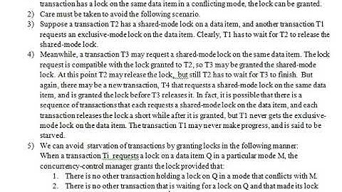 Granting of Locks  - part2 from DBMS subject
