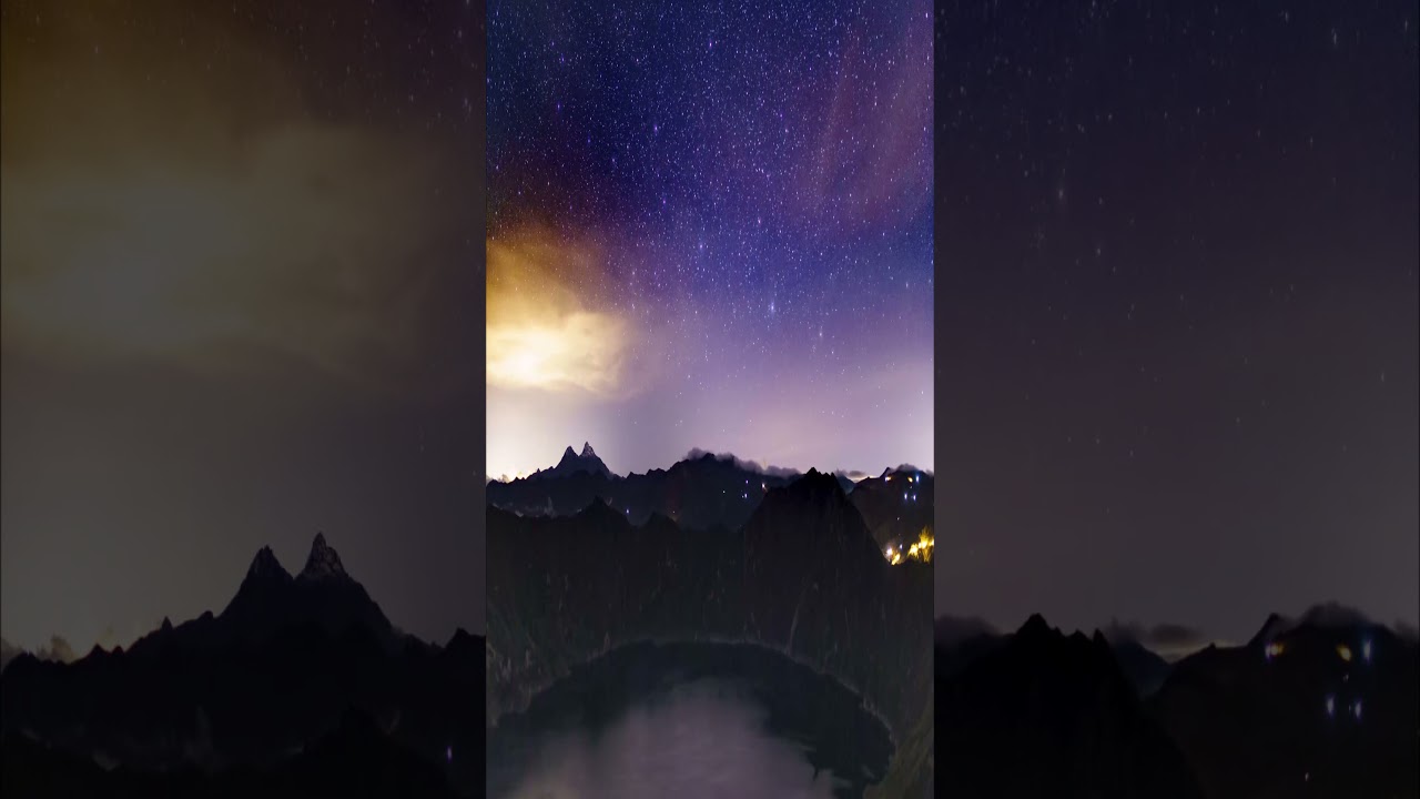 Stars Night Sky with Calm Piano Music | study music, think, sleep, meditation, relaxing music 