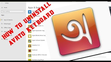 how to uninstall avro /bijoy keyboard